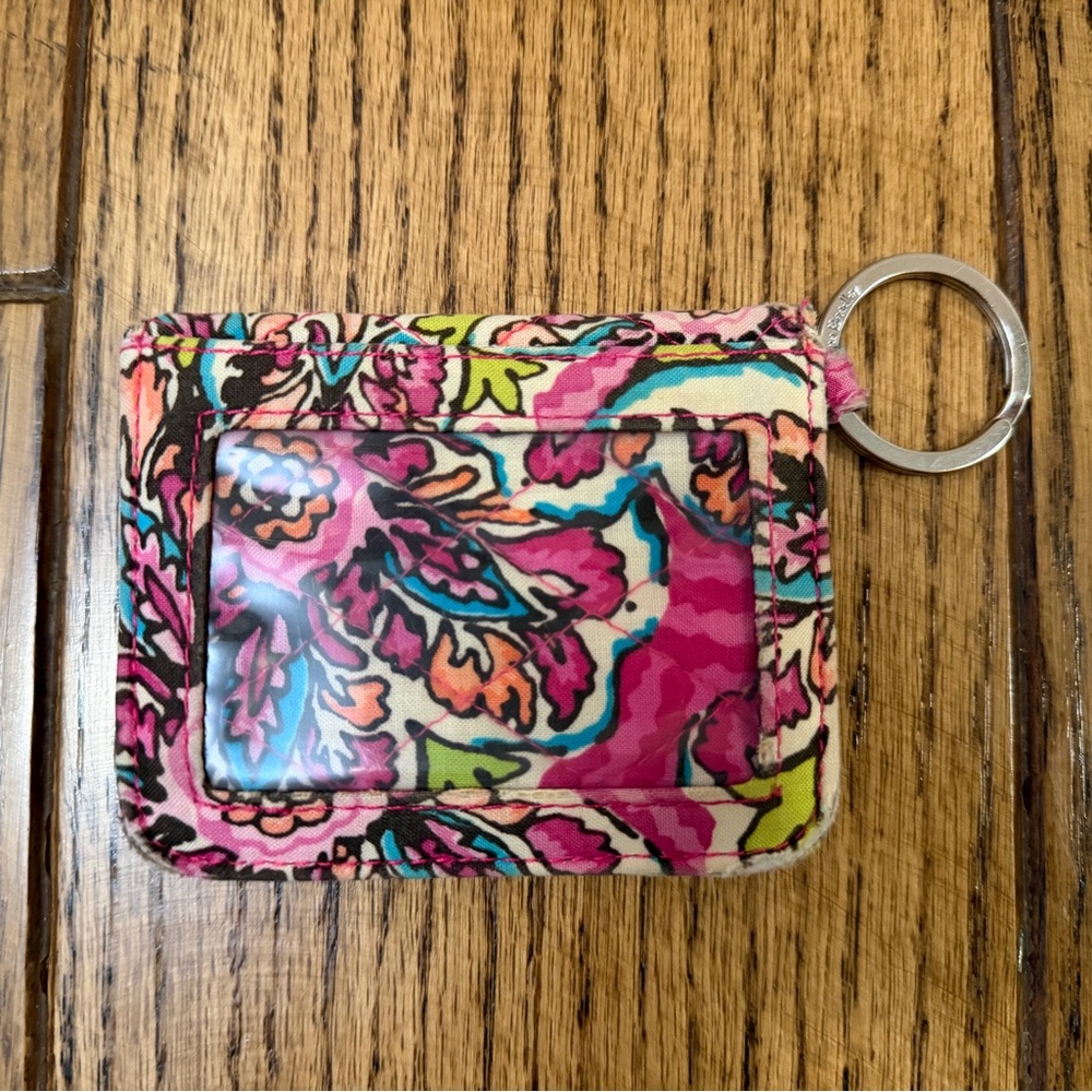 Vera Bradley Keychain Snap Wallet in Sunburst Floral Pattern